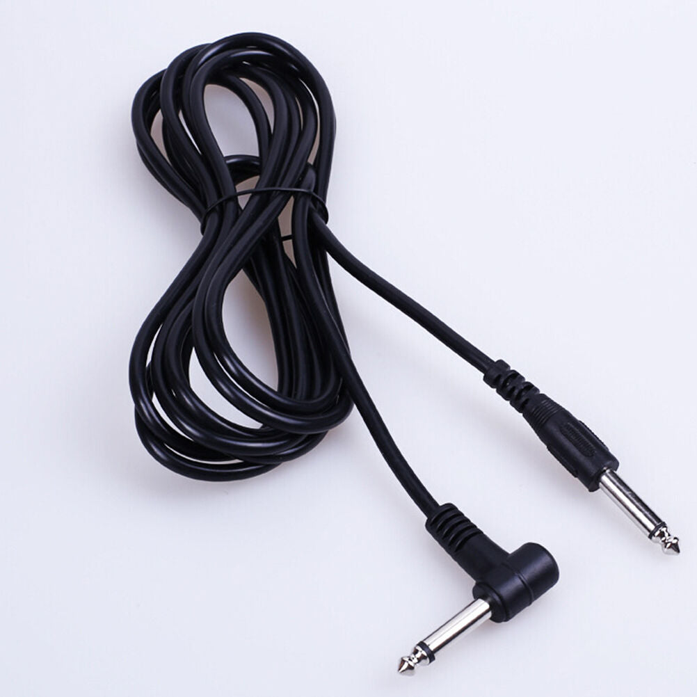 10Ft 1/4Inch Straight to Right Angle Amp Guitar Patch Cable Cord Male BlackFFRDD