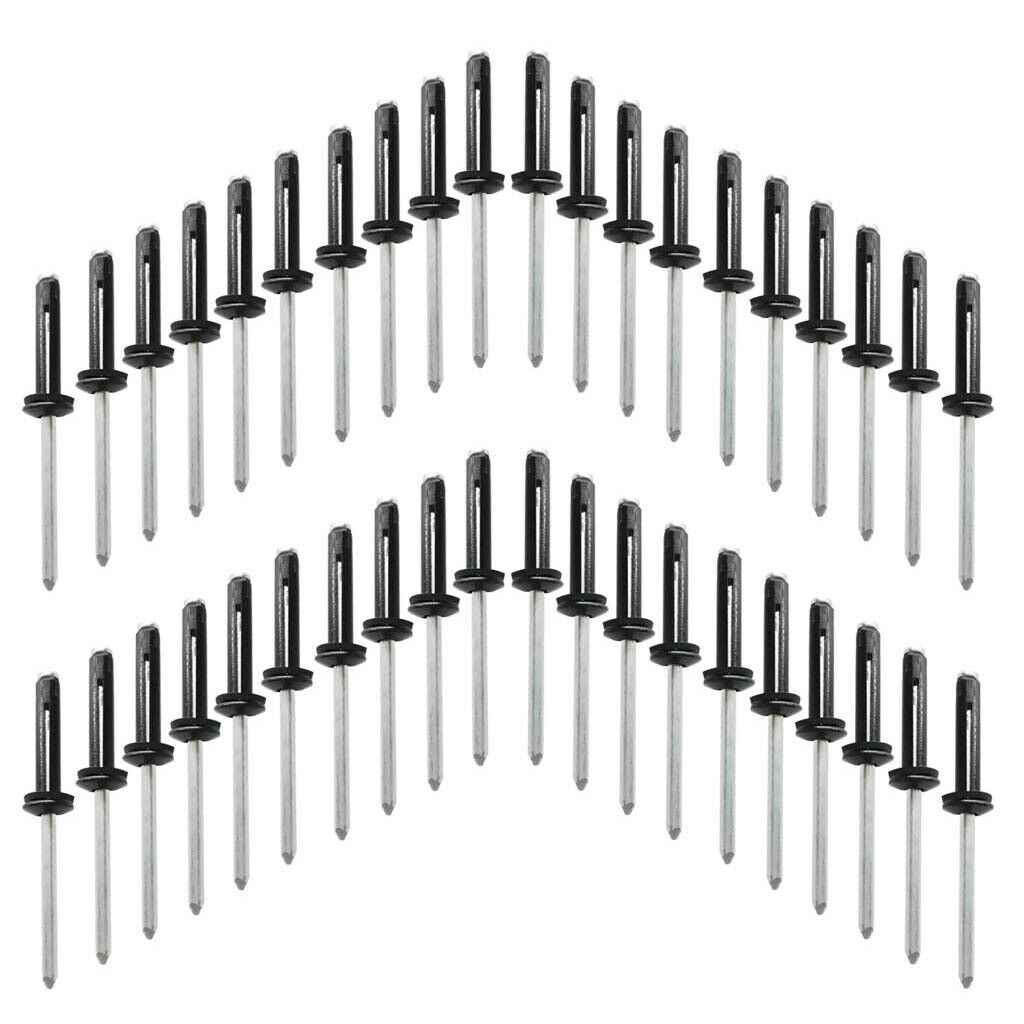 Pack 40 Kayak Canoe Tri-Grip Tri-Fold Rivet Aluminum   Rivets with O Ring