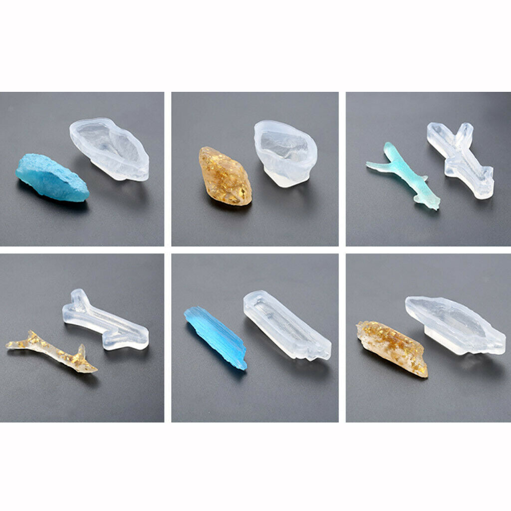 DIY Stone Crystal Ornament Silicone Pendant Jewelry Making Mold