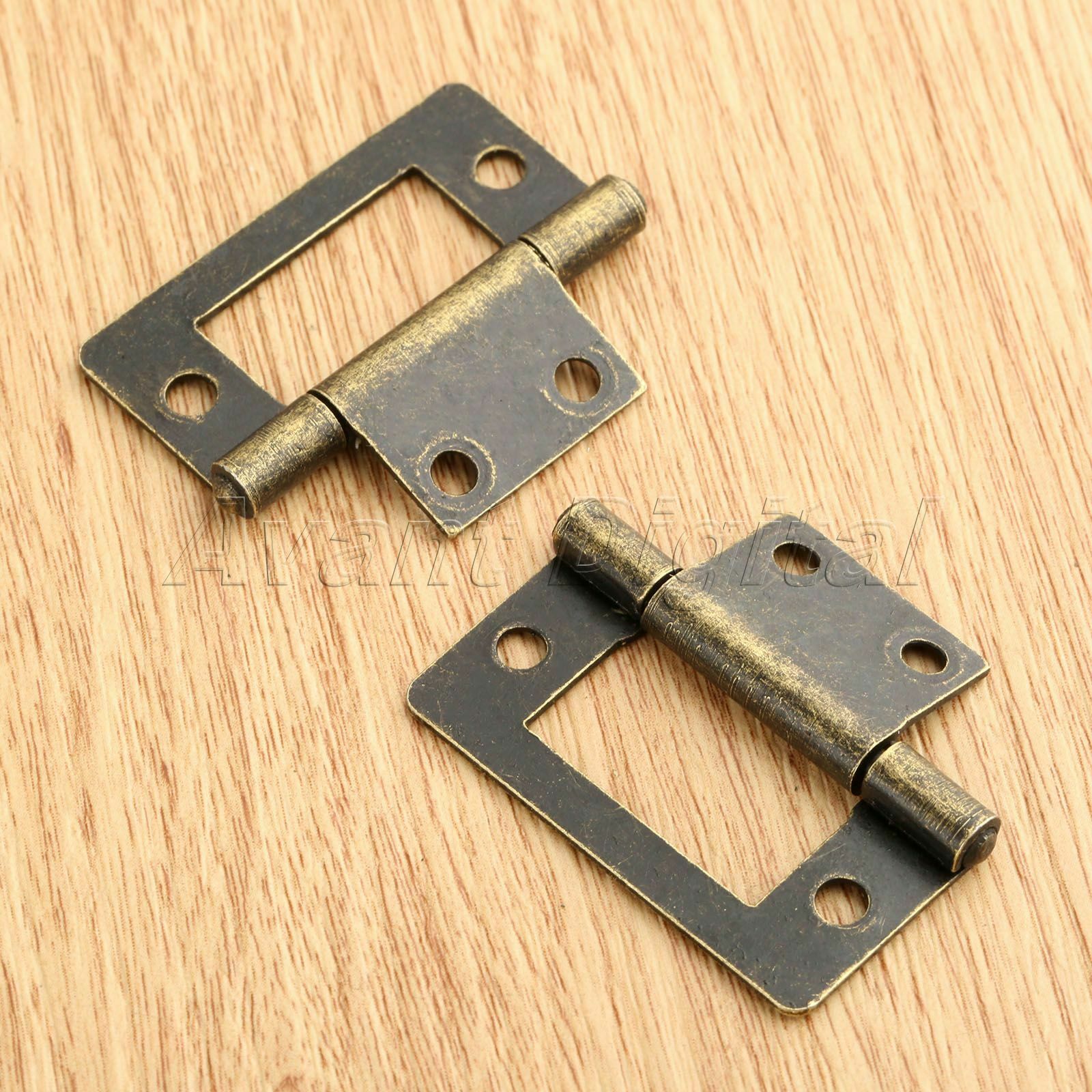 2pcs Retro Jewelry Box Chest Cabinet Hinges Furniture Door Flush Hinge 38mm*20mm