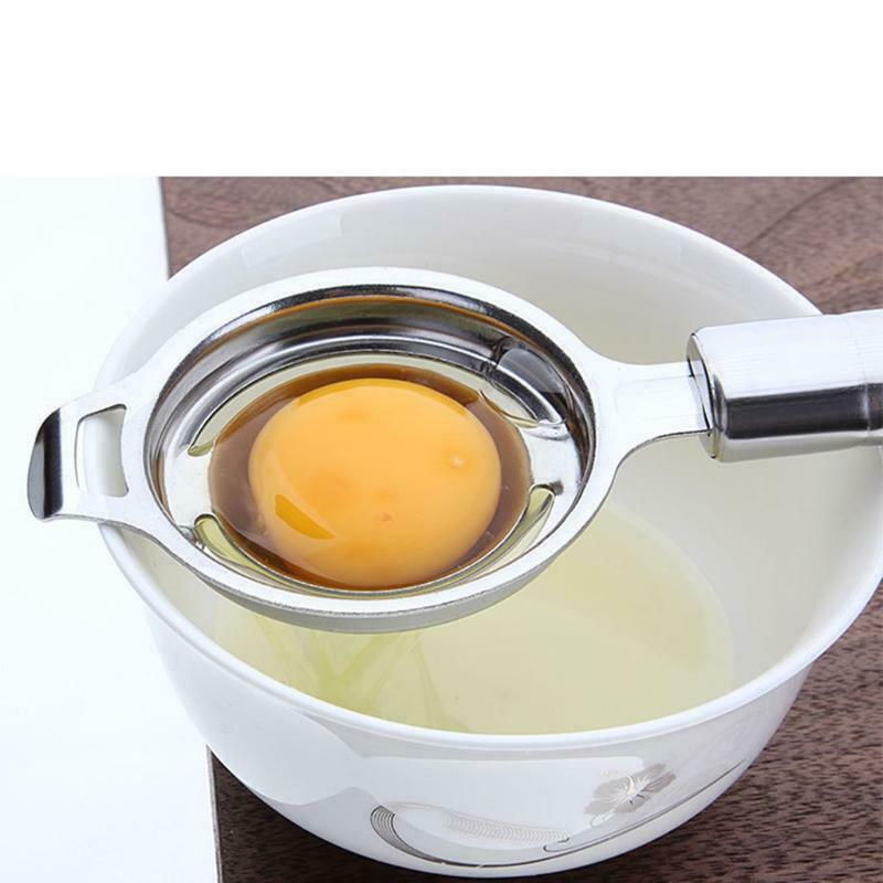 Egg Yolk White Separator Separates Stainless Steel Sieve Kitchen Tool Utensil
