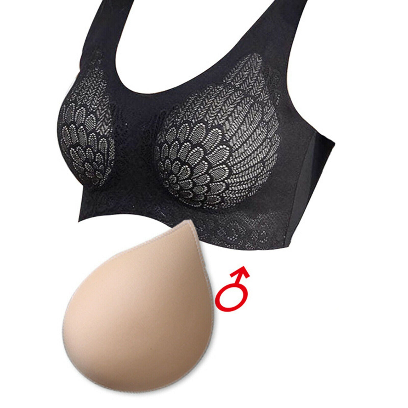 2X Bra Insert Pads Pad Reusable Lightweight Removable for Bikini Sports Skin