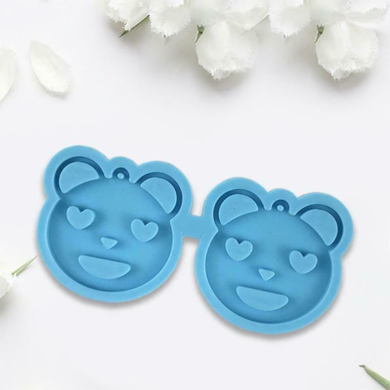 Diy Glossy Bears Earrings Ear Studs Decorative Pendant Silicone Mold