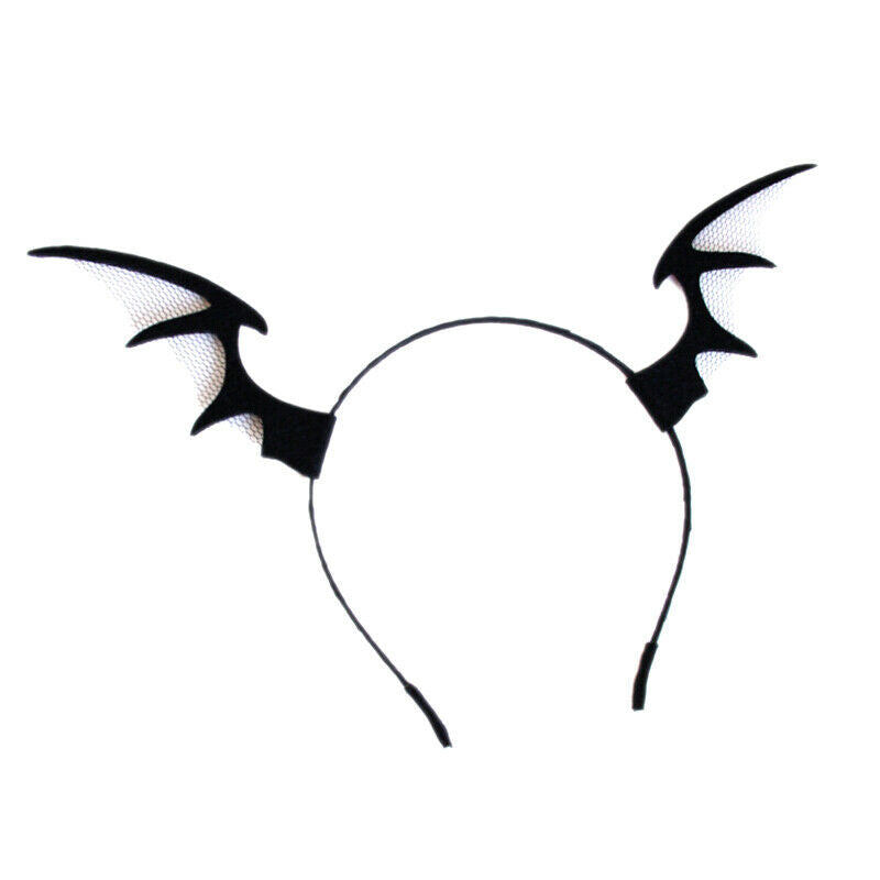 Bat Wings Ears Hair Hoop Halloween Party Headband Hairband Headwear Cos.l8
