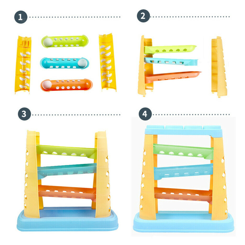 3 Layers Ball Racer Ramp Tower Set and Hammer Maze Race Educational Toys