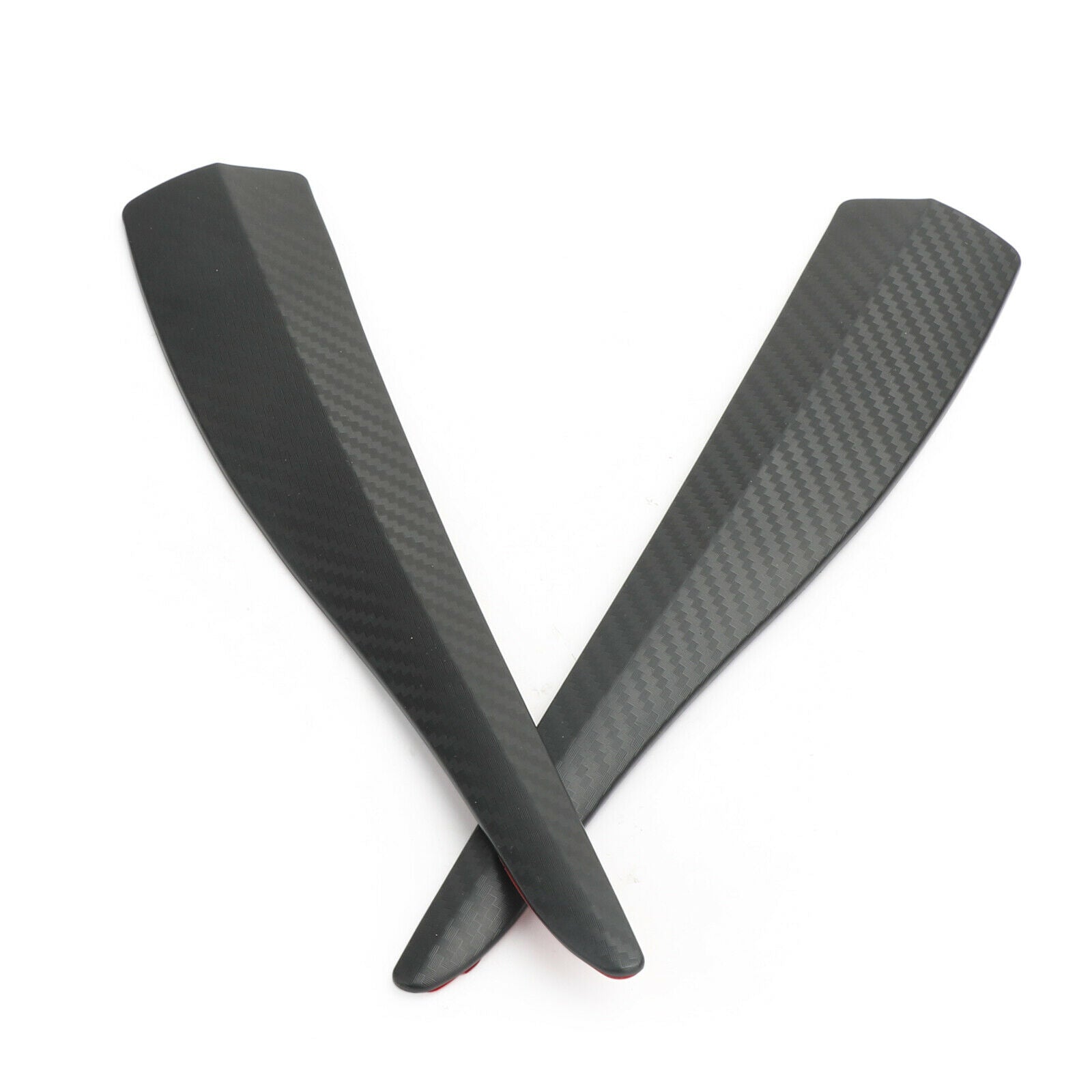 2pcs 36cm Rubber Car Front Rear Bumper Lip Anti-collision Strip Carbon Fiber CN