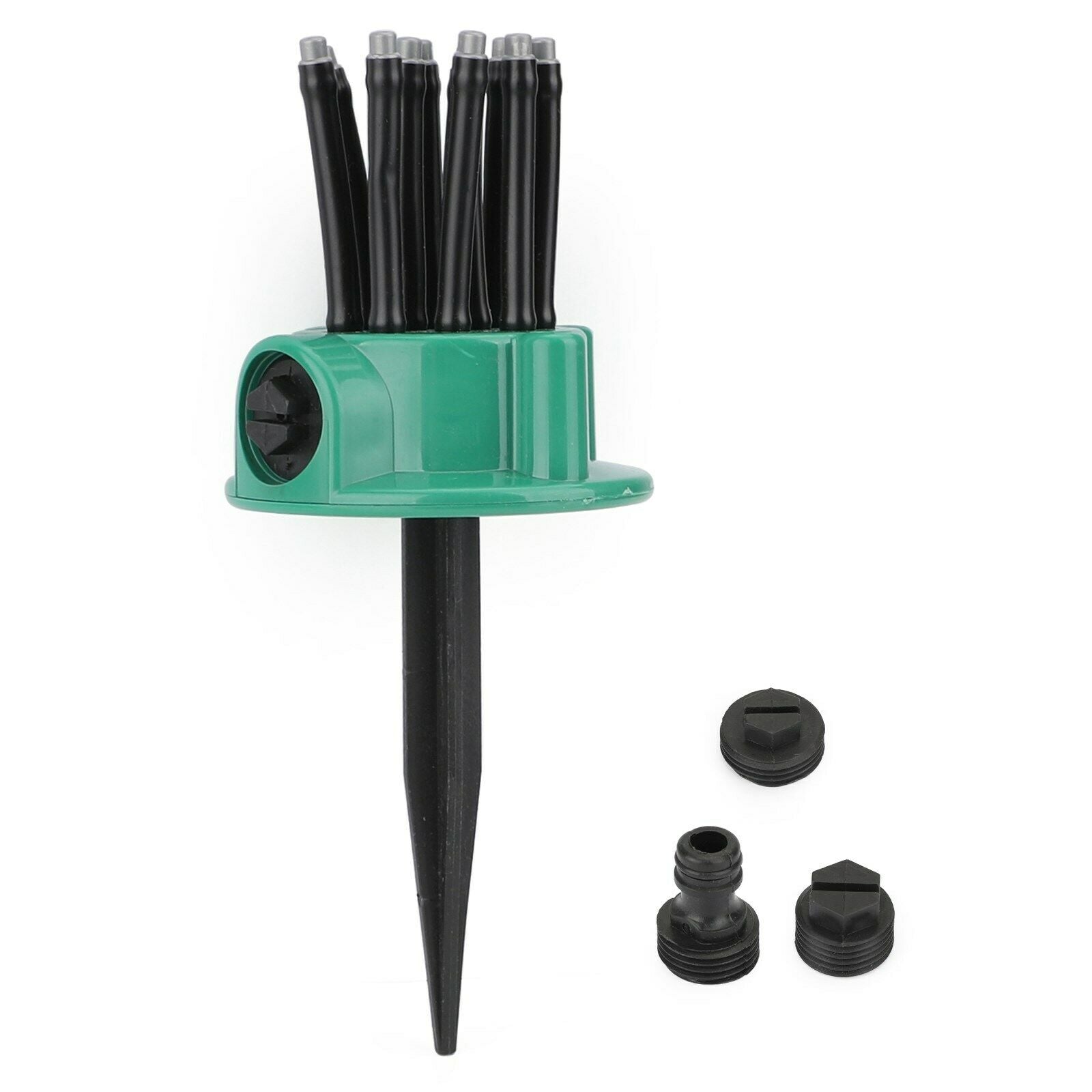 360° Automatic Flexible Tube Multi Head  Garden Sprinkler Watering Sprayer CA