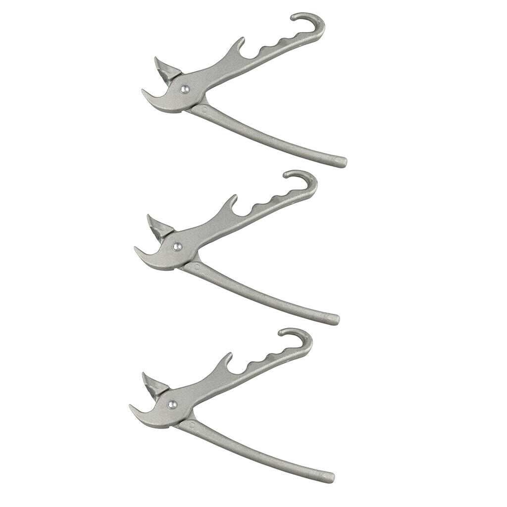 3 Pieces Aluminum Anti-hot Pizza Pan Gripper Clip Baking Tray Clamp 20cm