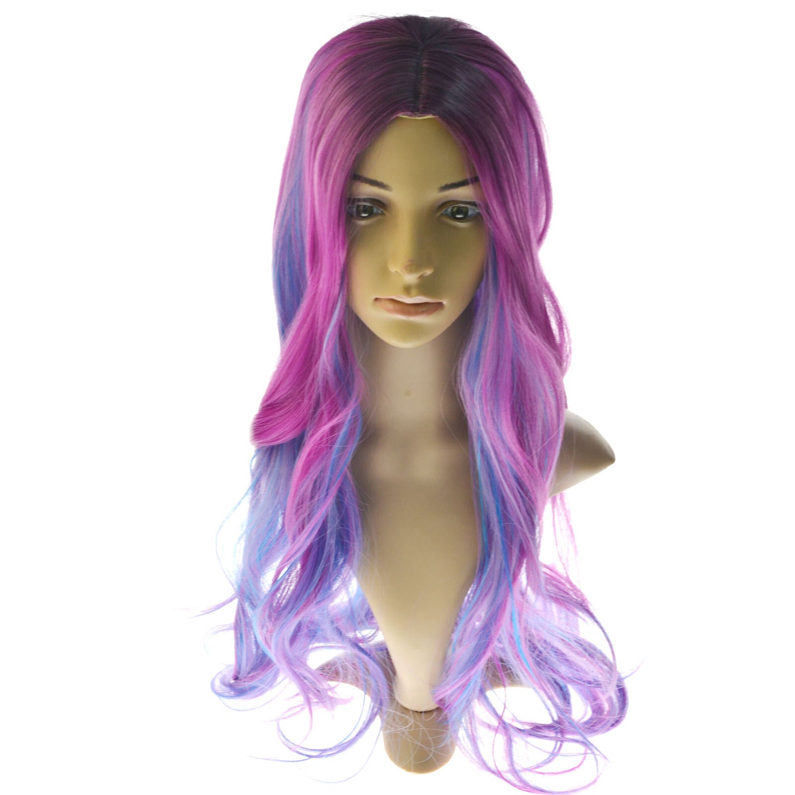 For Inspired by Descendants 3 Girls Audrey Wig Red Blue Long Curly Halloween Wig