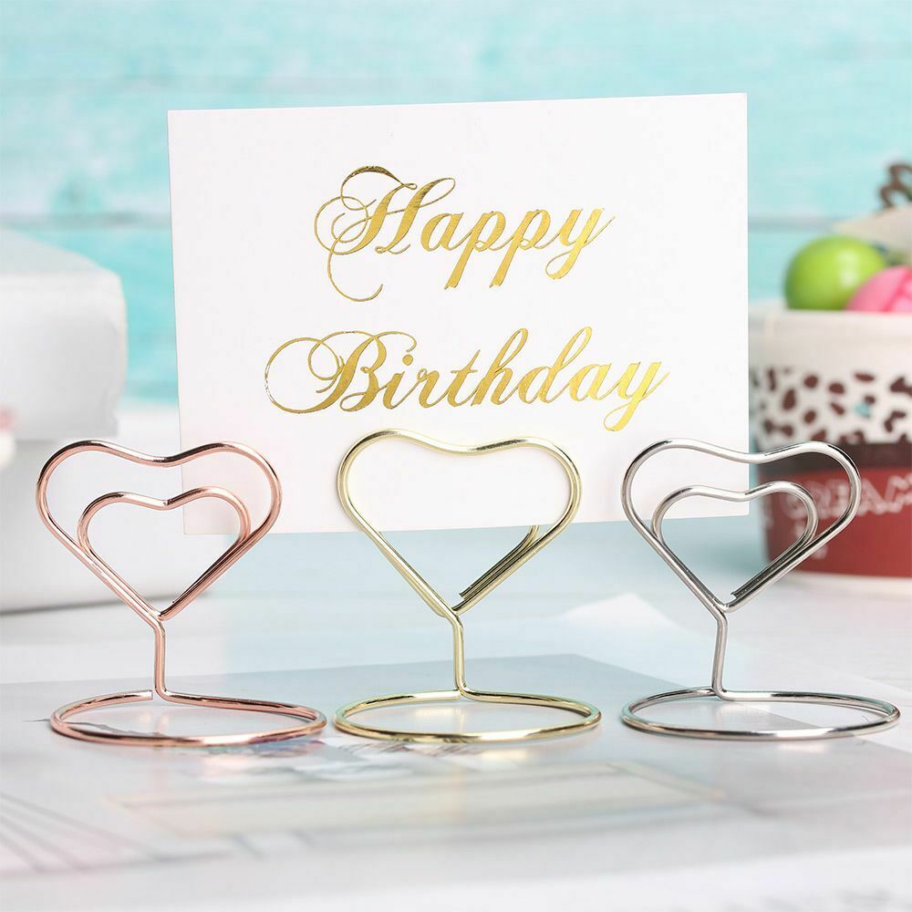 Clamp Ring Shape Photos Clips Table Numbers Holder Place Card Clamps Stand