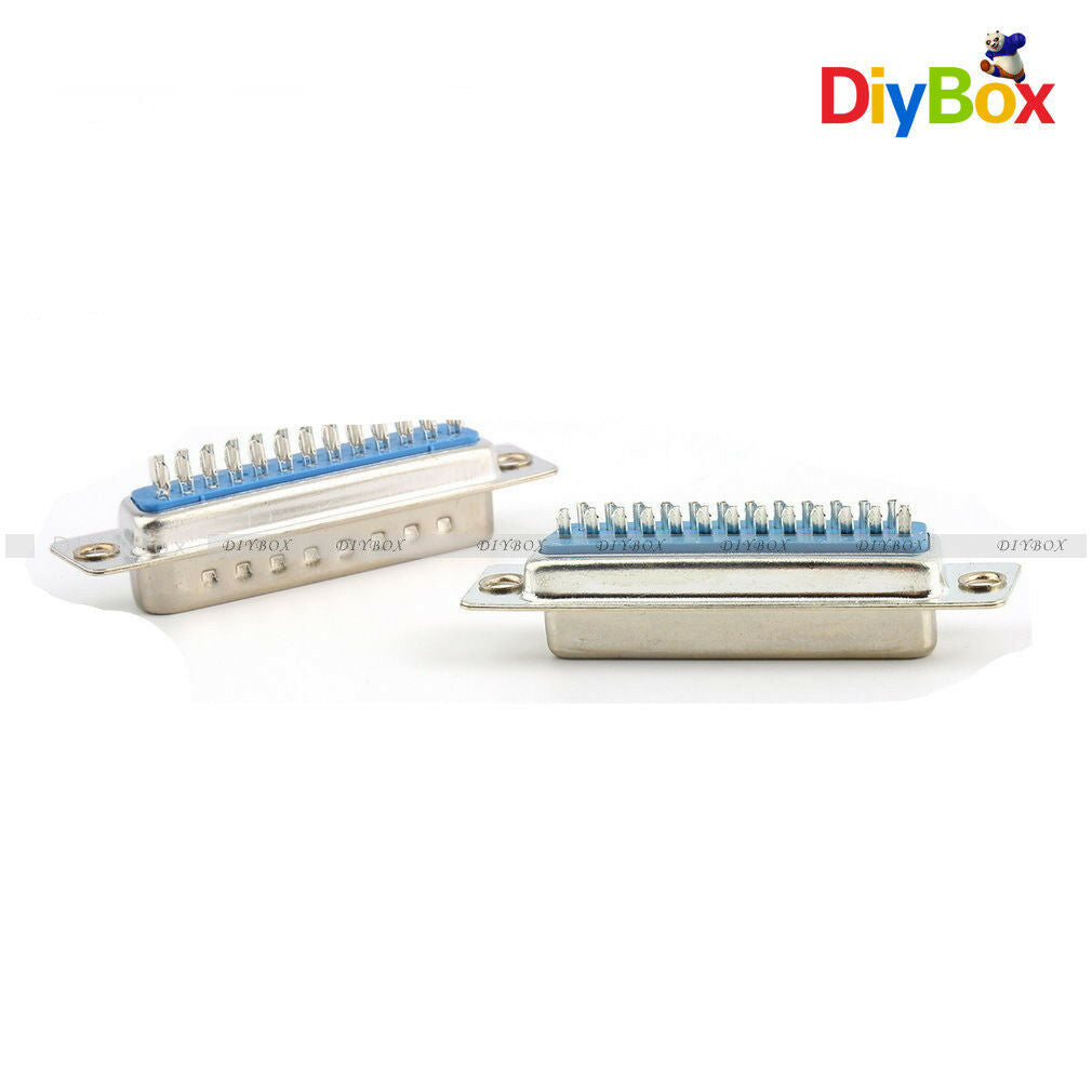 1Pair 25Pin D-SUB DB25 Pin Female Male Solder Type Welding Connect Connector