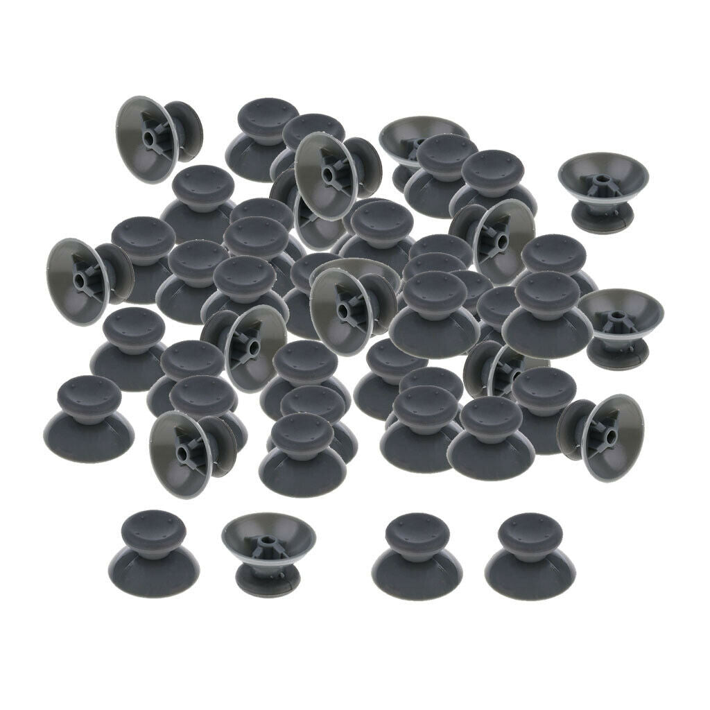 50Pcs Grey Thumbstick for   Controller Analogue Button Grip Stick