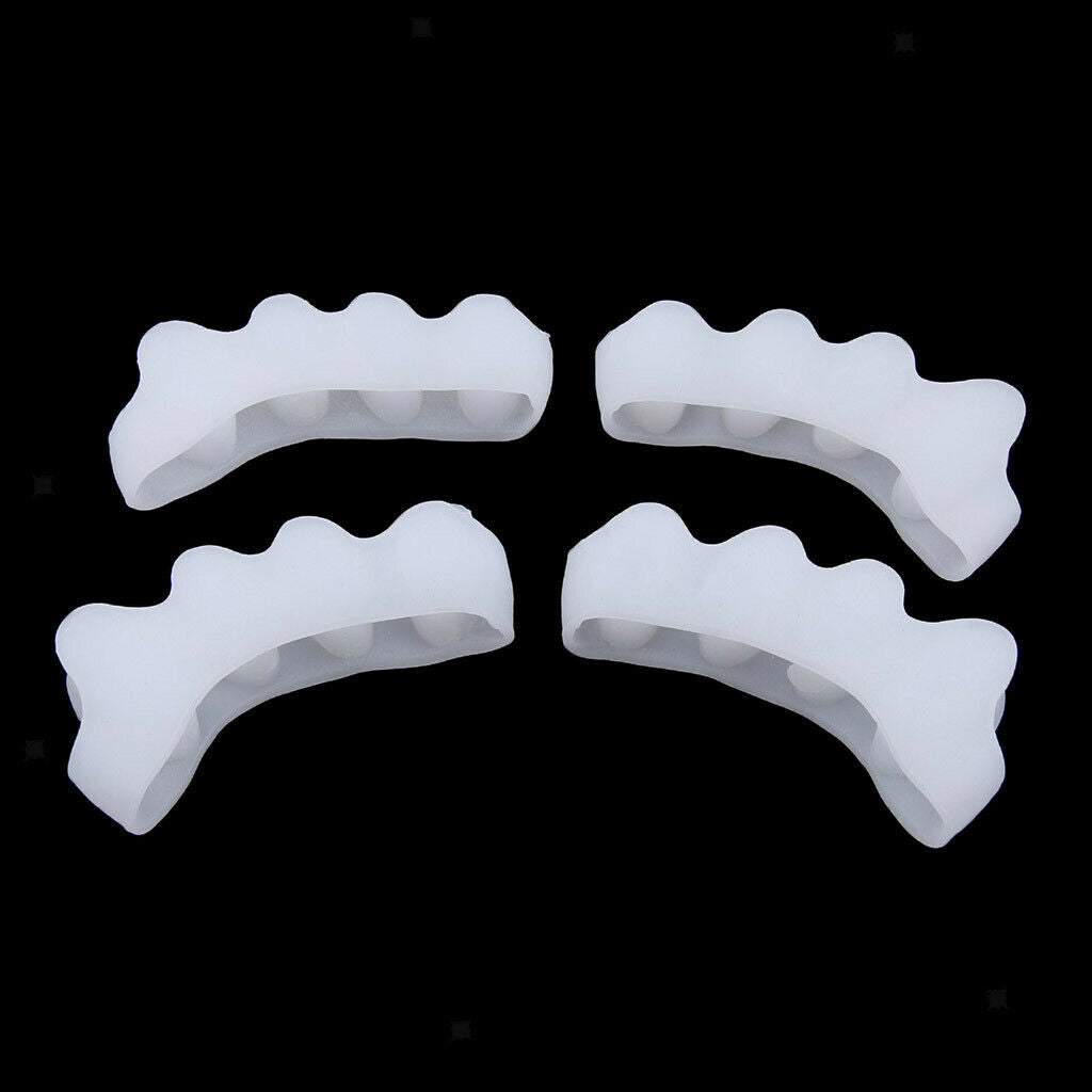 6Pairs Silicone Toe Stretchers Separators Bunion Protectors Men Women White
