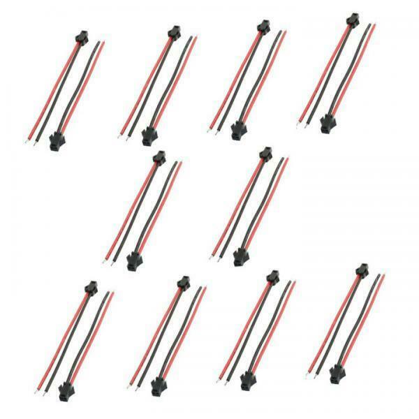 10 Pair - 2 PIN JST SM Connector Plug Male to Female 15cm Lead Wires for RC Led