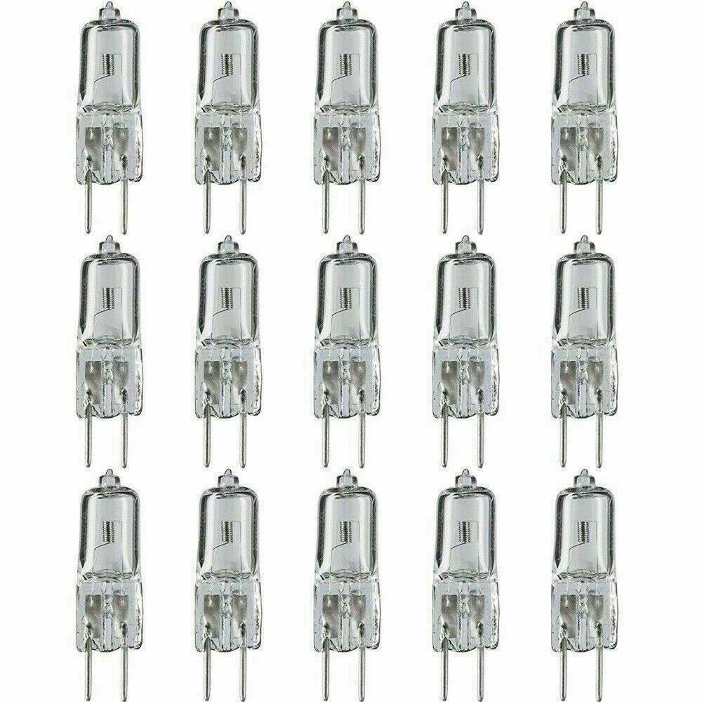 [10 Pack] 10 Watt 12 Volt Halogen Light Bulbs G4 Base Bi-Pin 12V 10W T3 JC Lamps