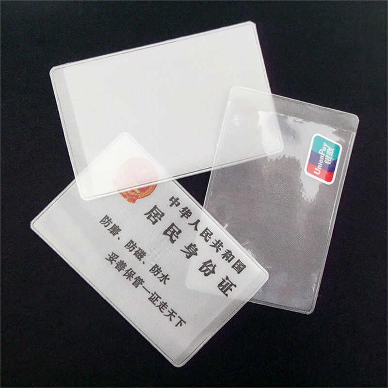 10X PVC Credit Card Holder Protect ID Card Business Card Cover Clear Froste NC