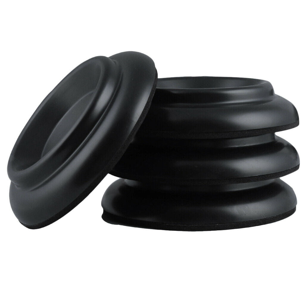 Finest 4pcs Black Piano Castor Cup Bowl Shape for Upright Piano Accessory
