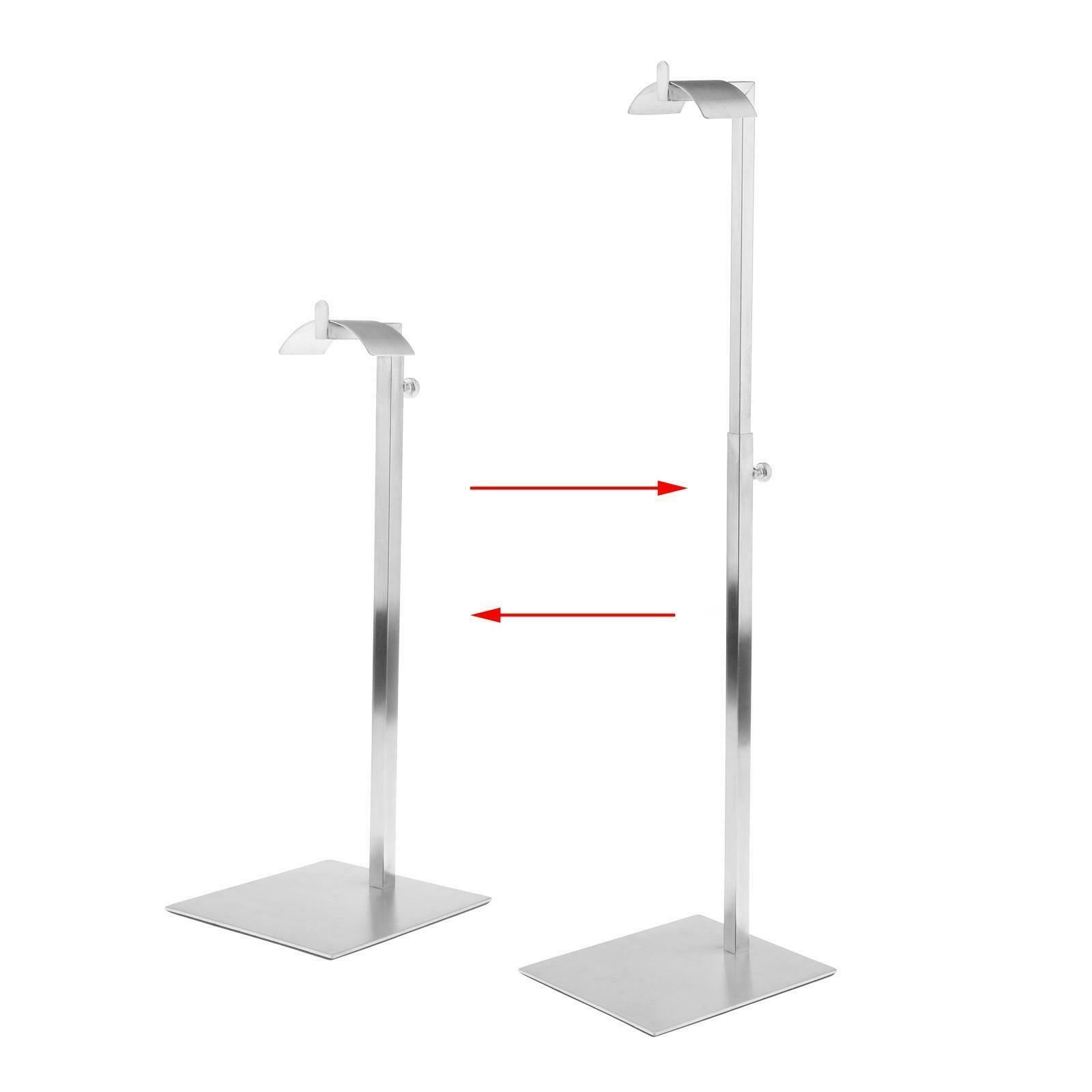 Polished Stainless Metal Women Handbag Display Rack Stand Holder Adjustable