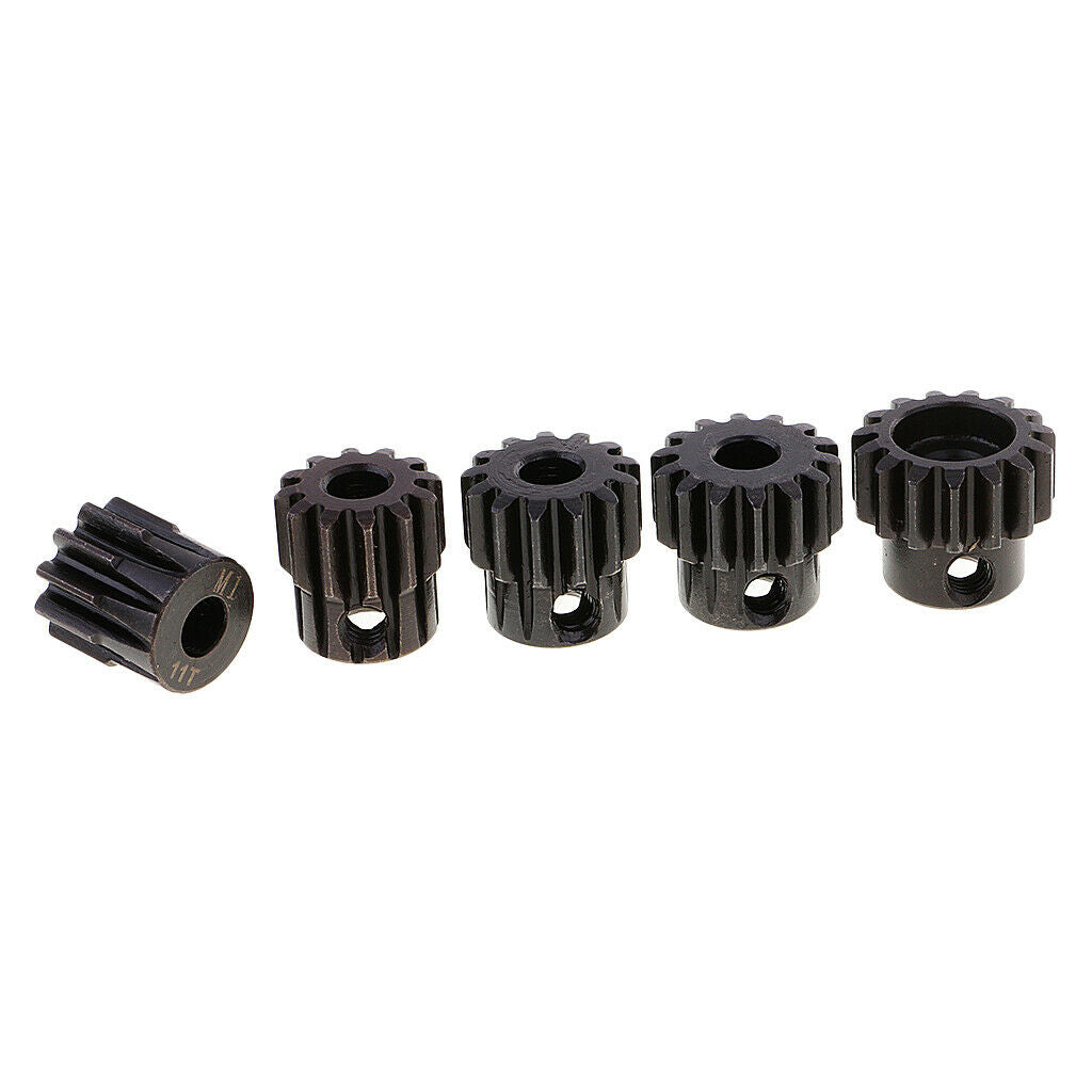Durable M1 5mm 11T-15T Pinion Motor Gear for 1/8 RC Brushed Brushless Motor