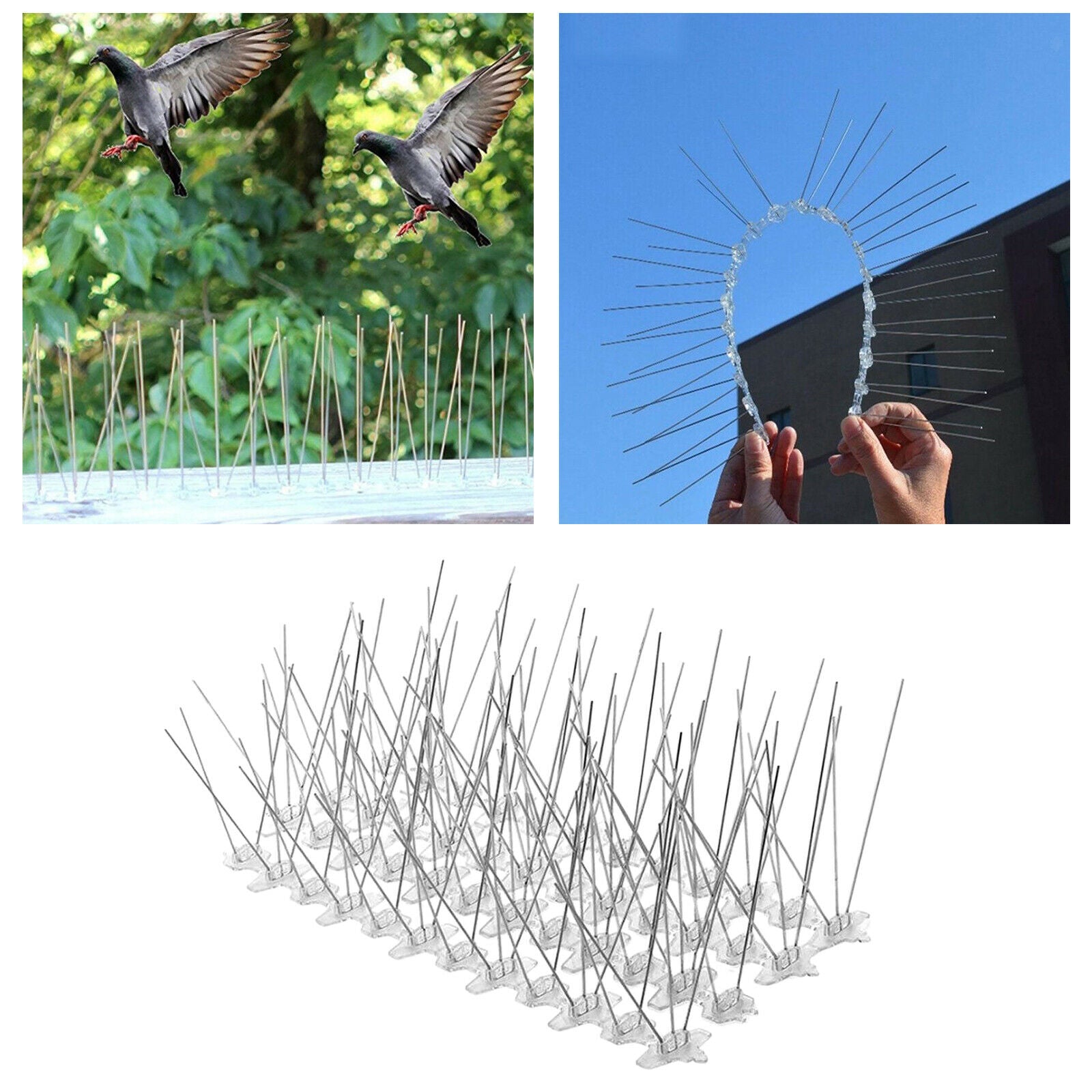 12pcs Fence Wall Spikes Small Birds Spikes Deterrent Wall Spikes Cover Roof