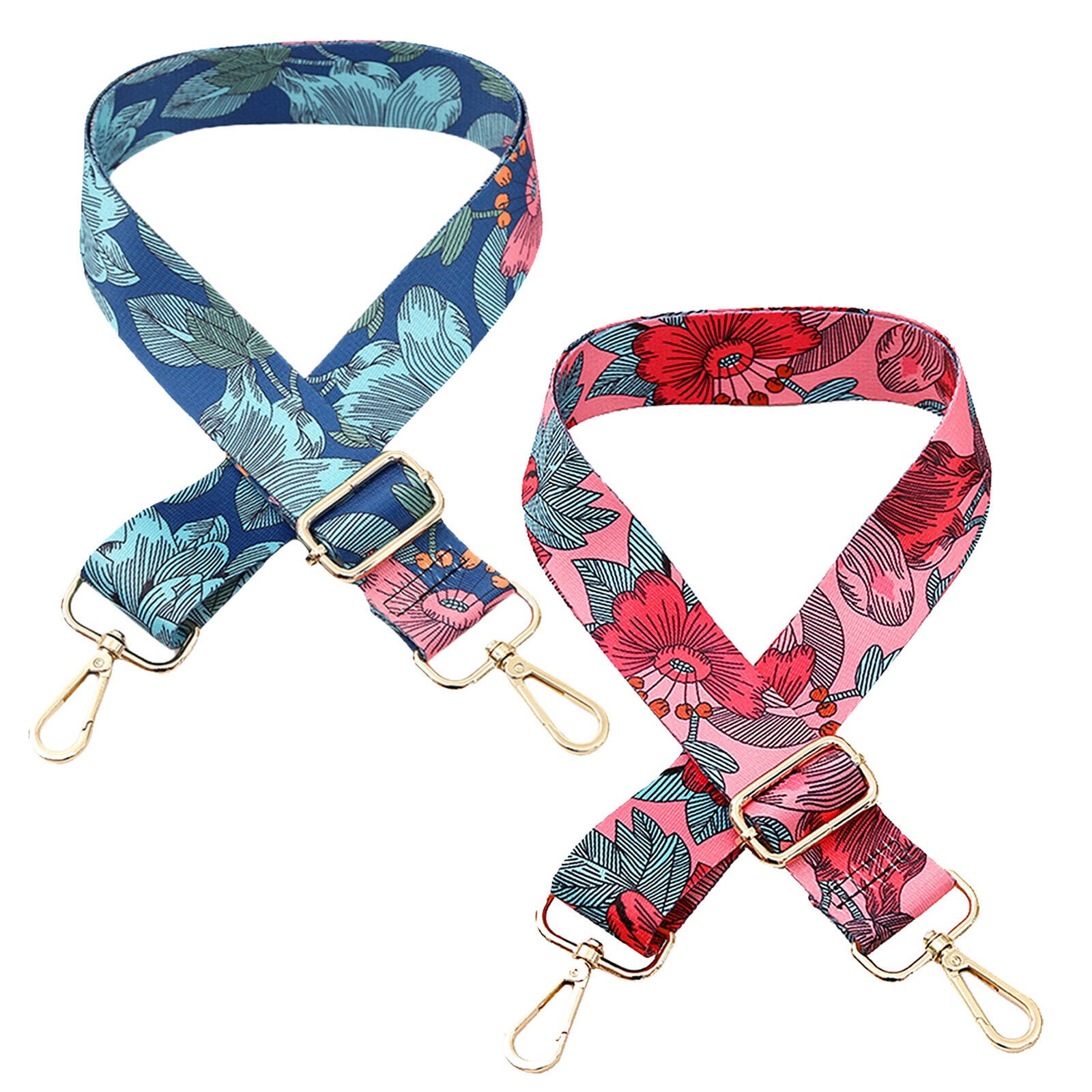 Set of 2 Colorful Women DIY Bag Shoulder Strap CrossBody Replace for Handbag