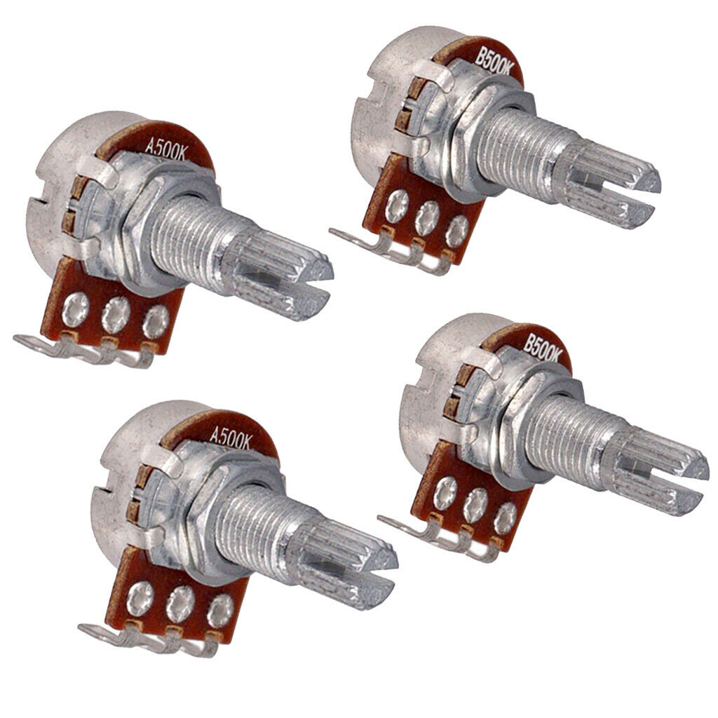 4pcs A500K+B500K Split Guitar Volume & Tone Potentiometer Switch Set New