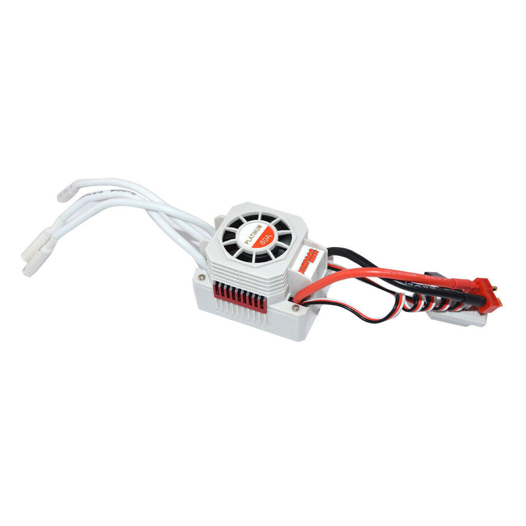 Waterproof 60A Brushless ESC with 5.8V/3A BEC for 1/10 RC Car Boats Crawler