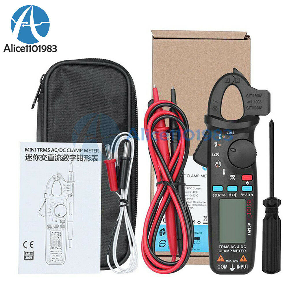 Digital Clamp Meter DC AC Current Ammeter Multimeter voltage Ohm Hz NCV Tester