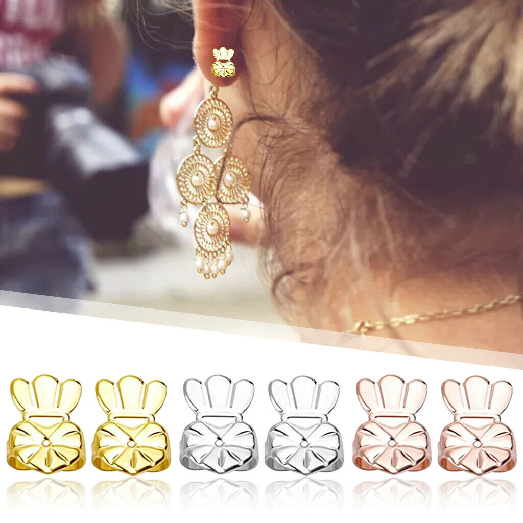 3Pieces Earring Back Copper Stabilizers Ear Locking for Replacement Women