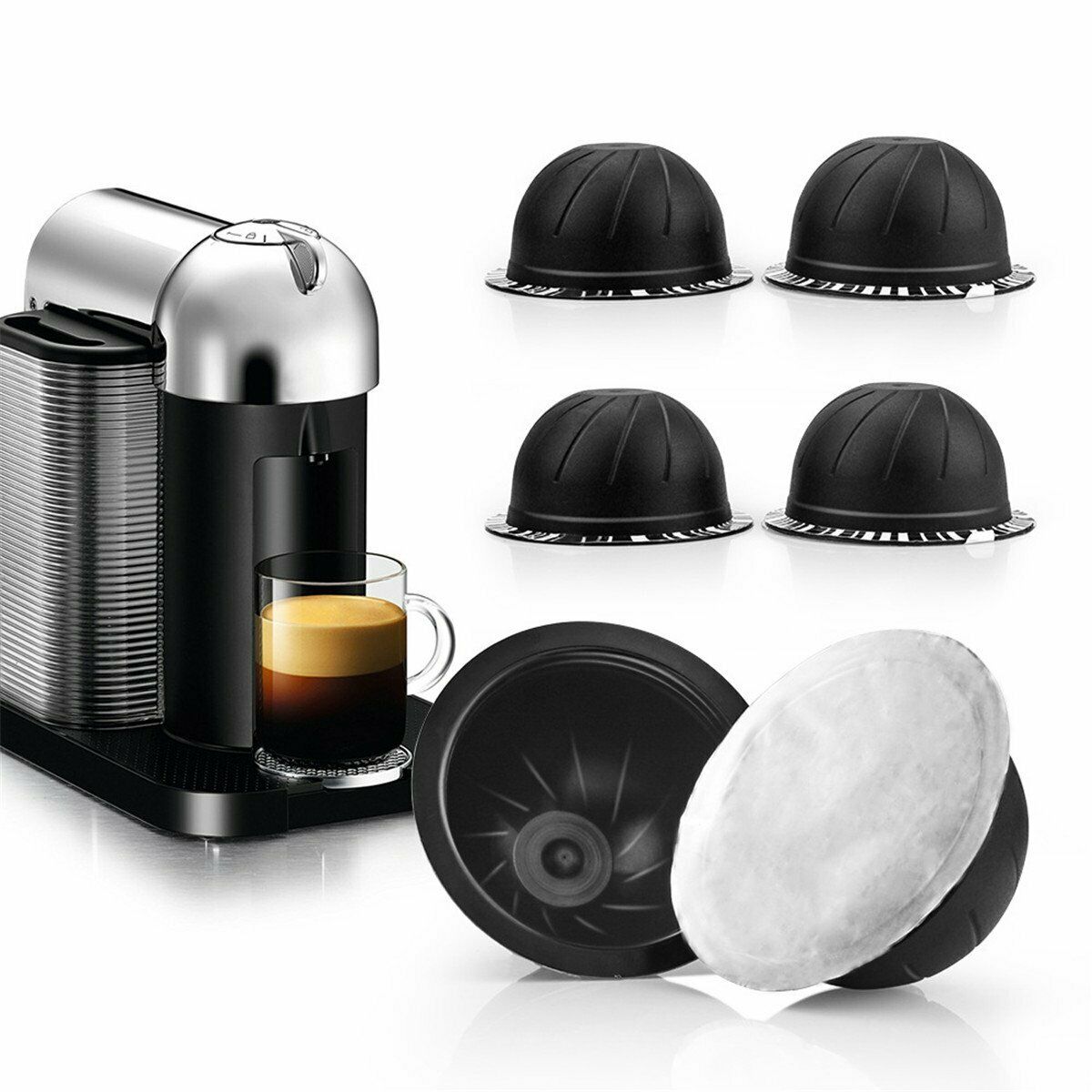 Reusable Refill Coffee Machine Espresso Capsule Pod Shell for Nespresso ENV135