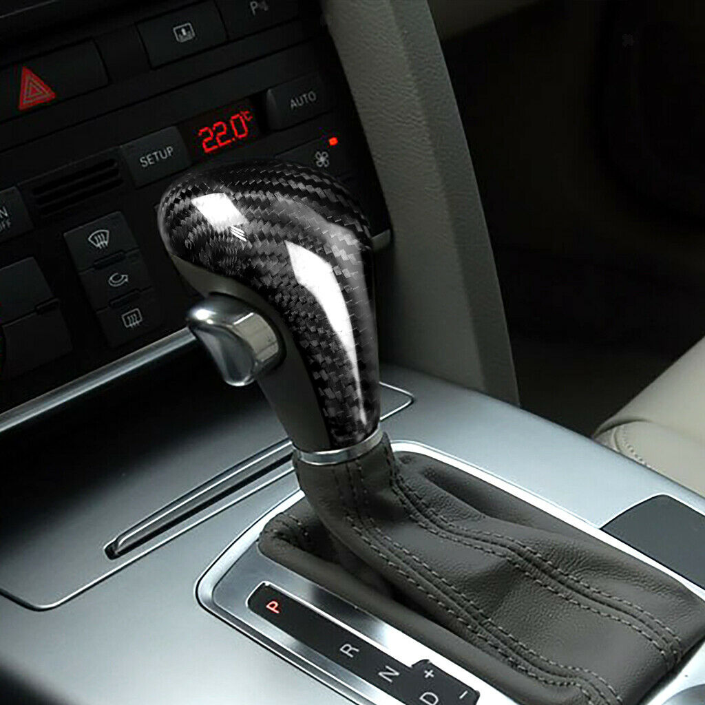 Carbon Fiber Gear Shift Knob Cover Level Head for Audi A4/A6L/Q5/Q7/A5