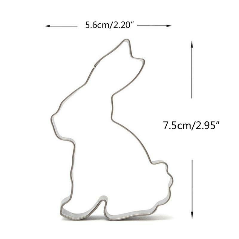 Easter Rabbit Cookies Cutter Mold Stainless Baking Cake Decorating Tools Happy