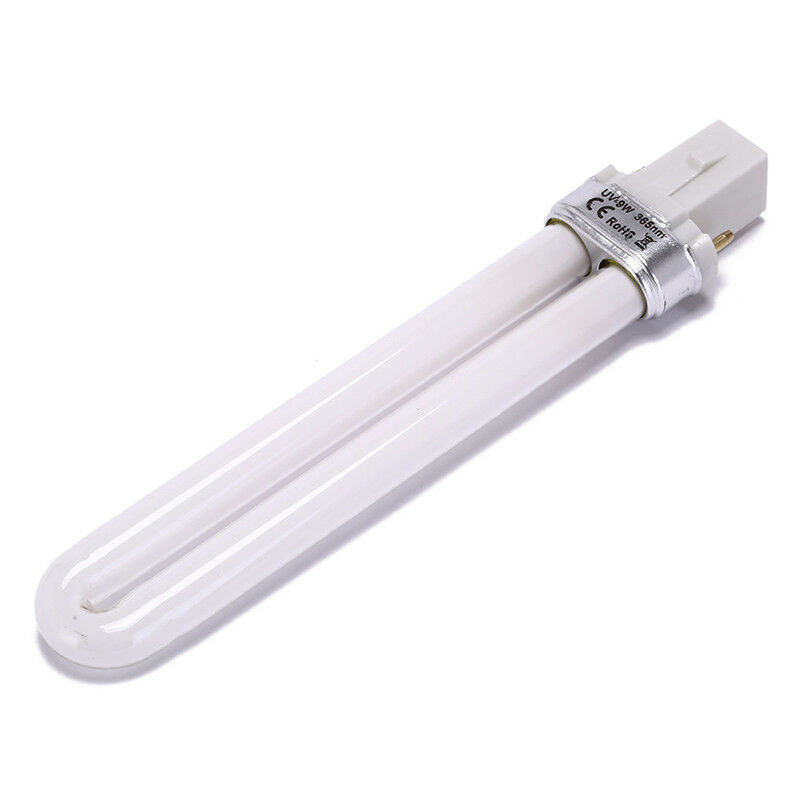 2X 9w uv lamp bulbs for nails lamps replacement gel nail dryer uv light bulb DD