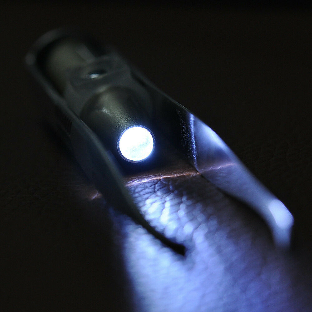 Make Up Tool LED Light Eyelash Eyebrow Hair Removal Tweezer Stainless Steel ~