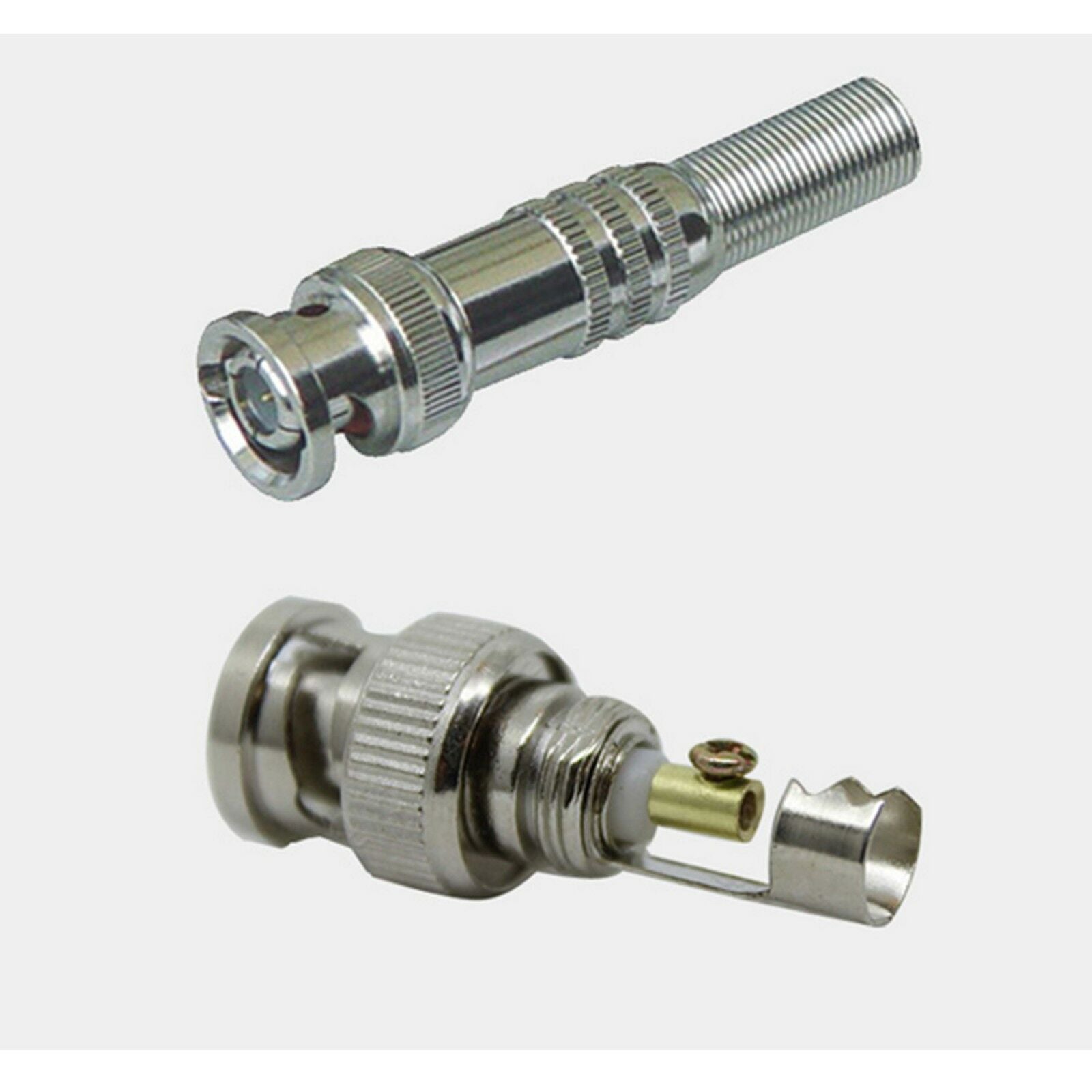 10pcs BNC Type Male Plug for Cable RG6 RF Coaxial Adapter Connector Convertor