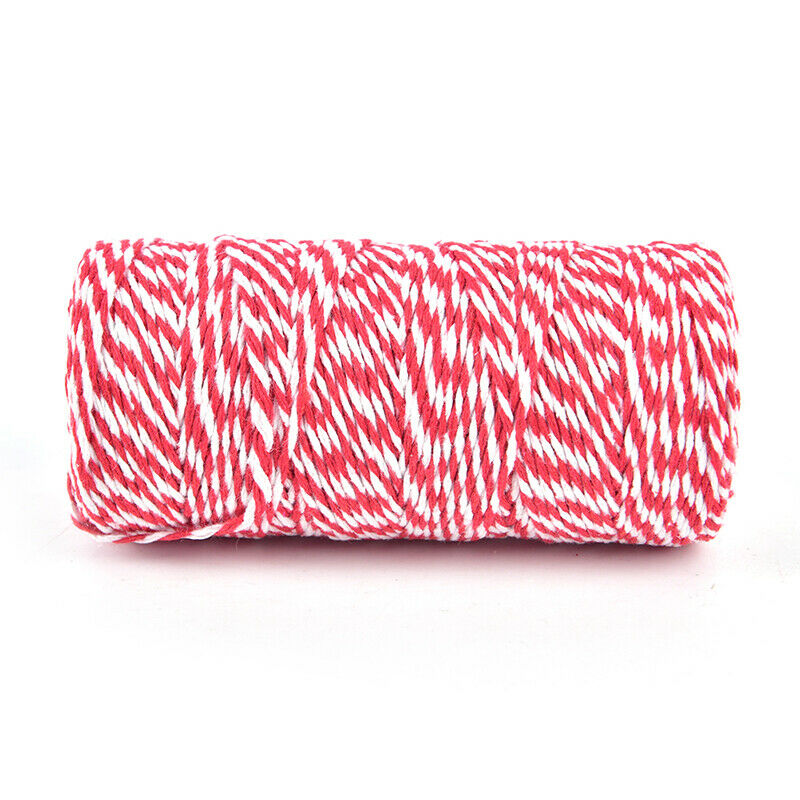 100m/roll Cotton Bakers Twine String Cord Christmas Gift Packing Decor Cr kp XC