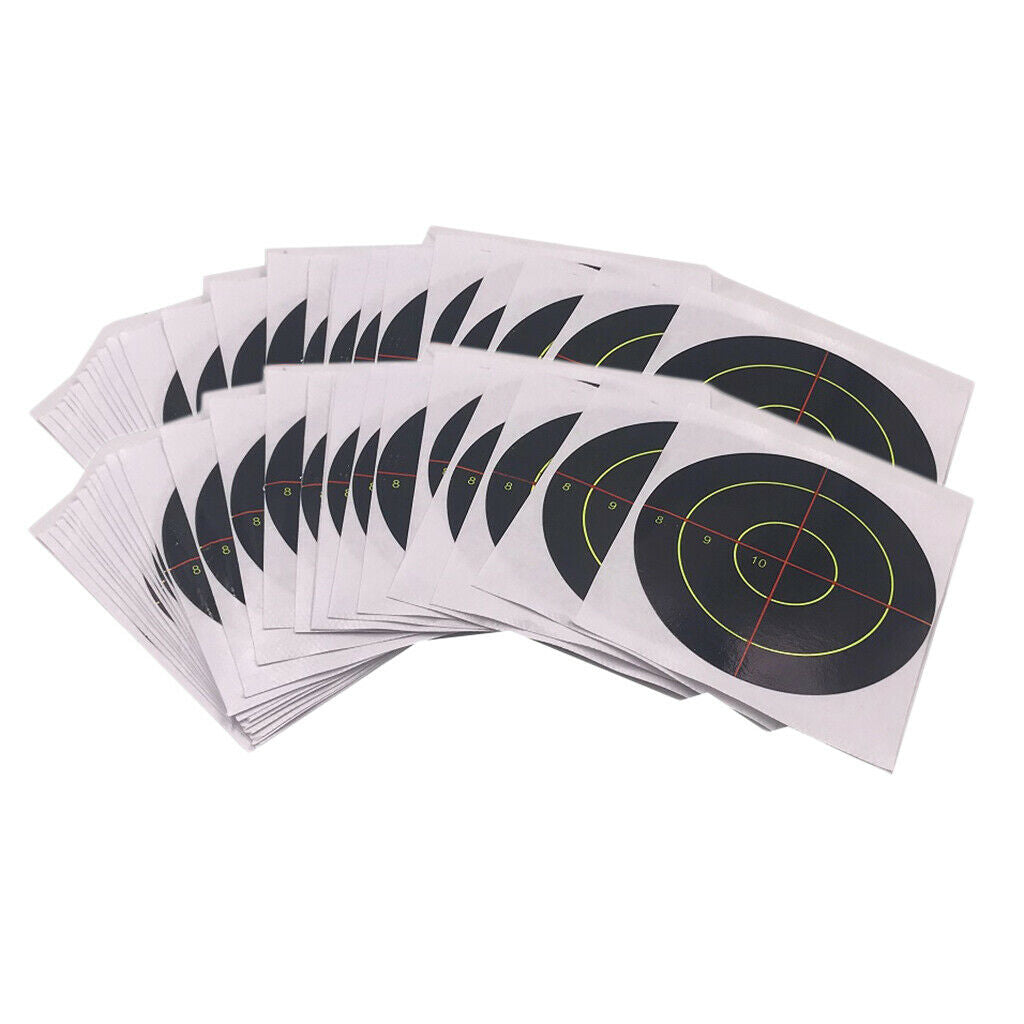 100Pcs 7.5cm   Shooting Paper Target Archery Target Reactive