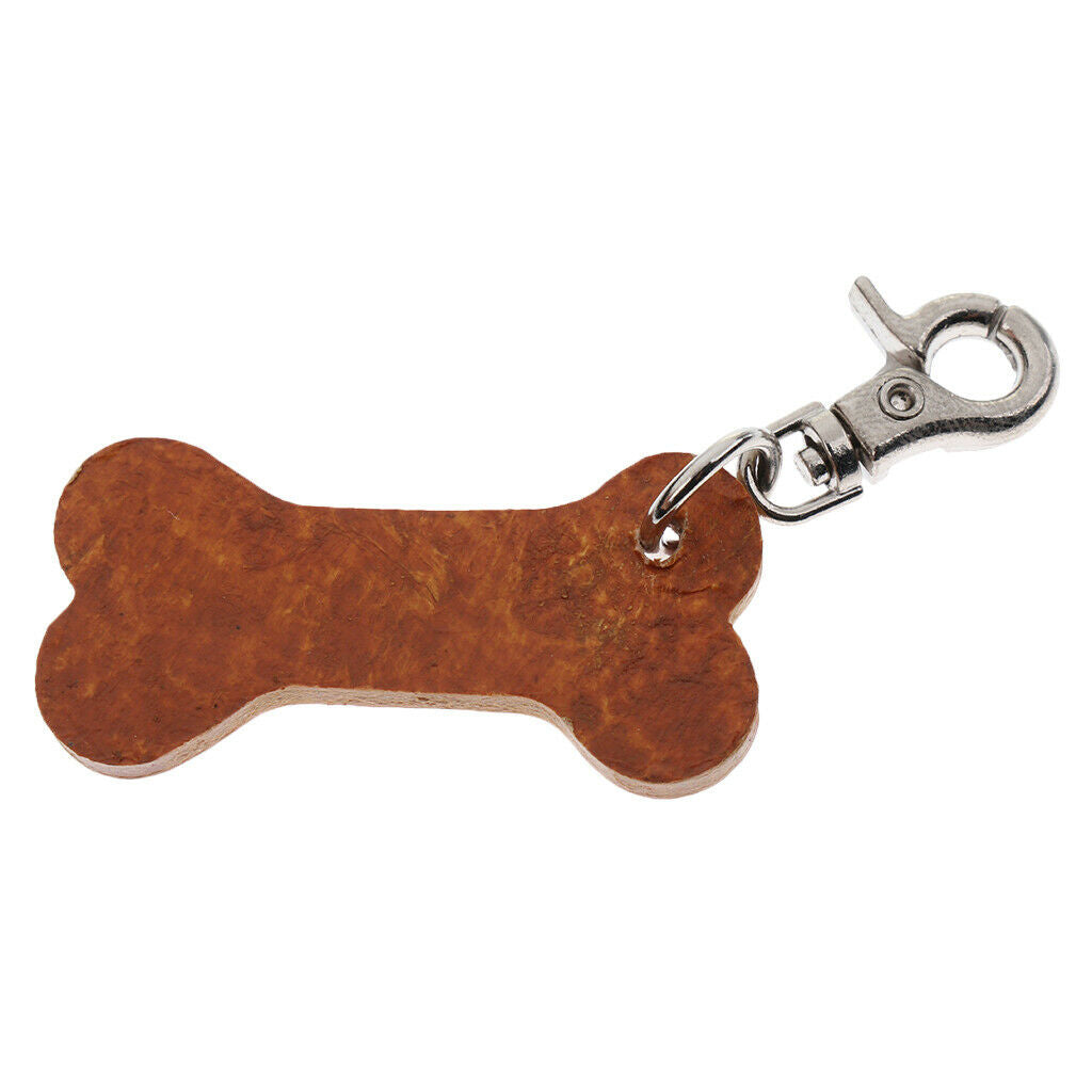 Premium Bone Shaped Pet Aluminum ID Tags Keychain - Dogs Cats Necklace Collar