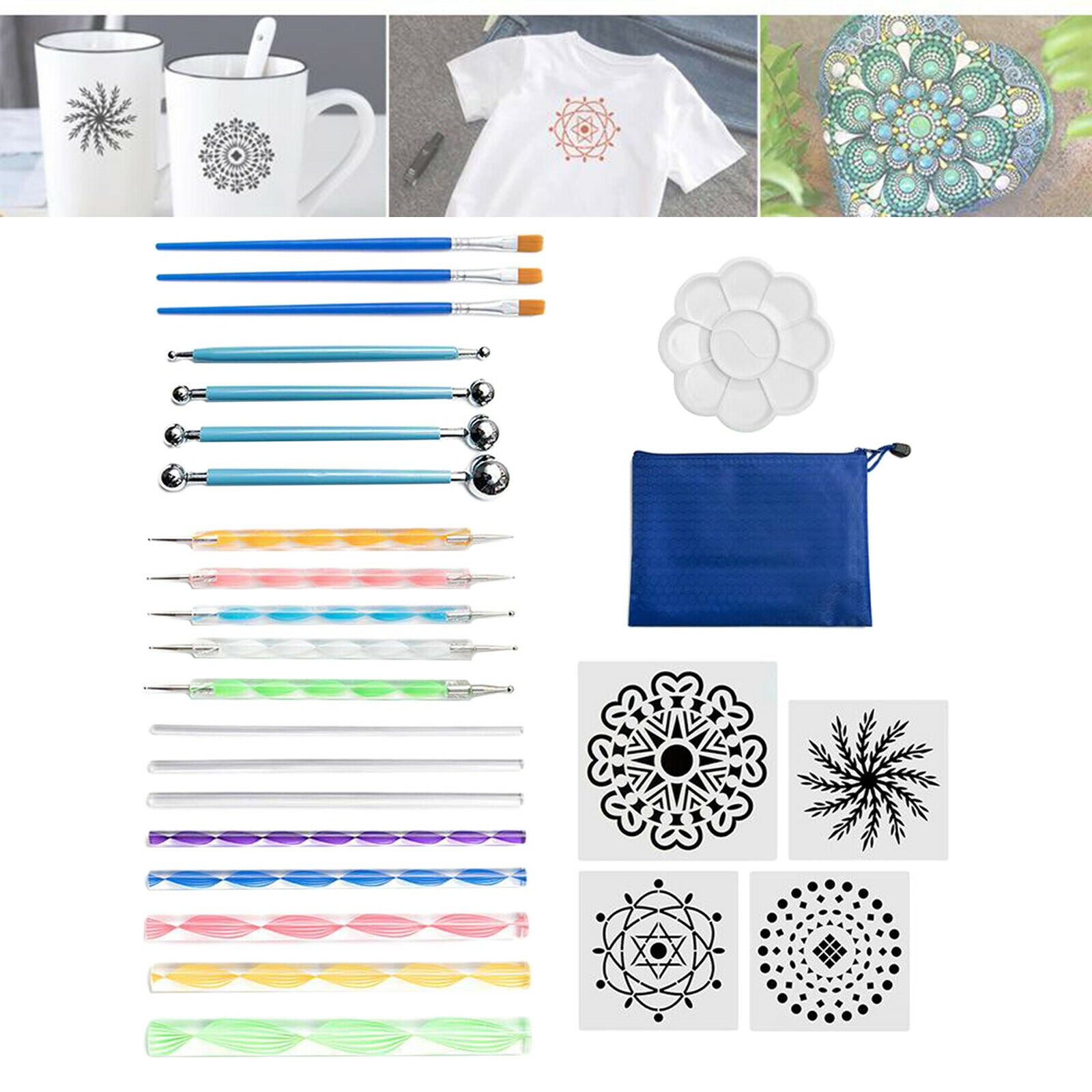25Pcs Durable Dotting Painting Tools w/ Mandala Set Pen Dotting Ball Stylus