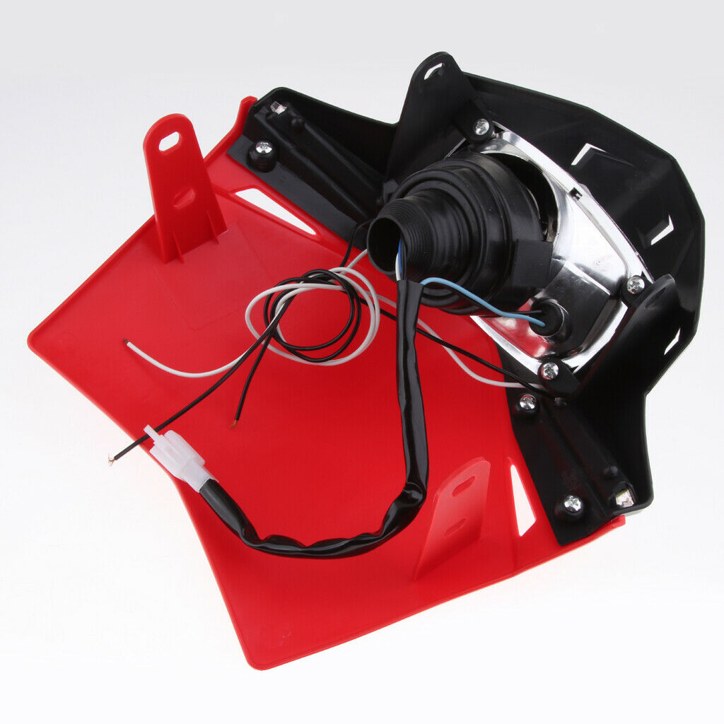 Headlight Fairing MX Dirt Bike Cross-country Dual Sport Lamp For  Red