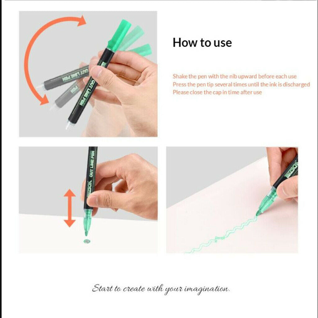 Portable Double Line Outline Pens Art, Marker Scrapbooking Art Craft Kids