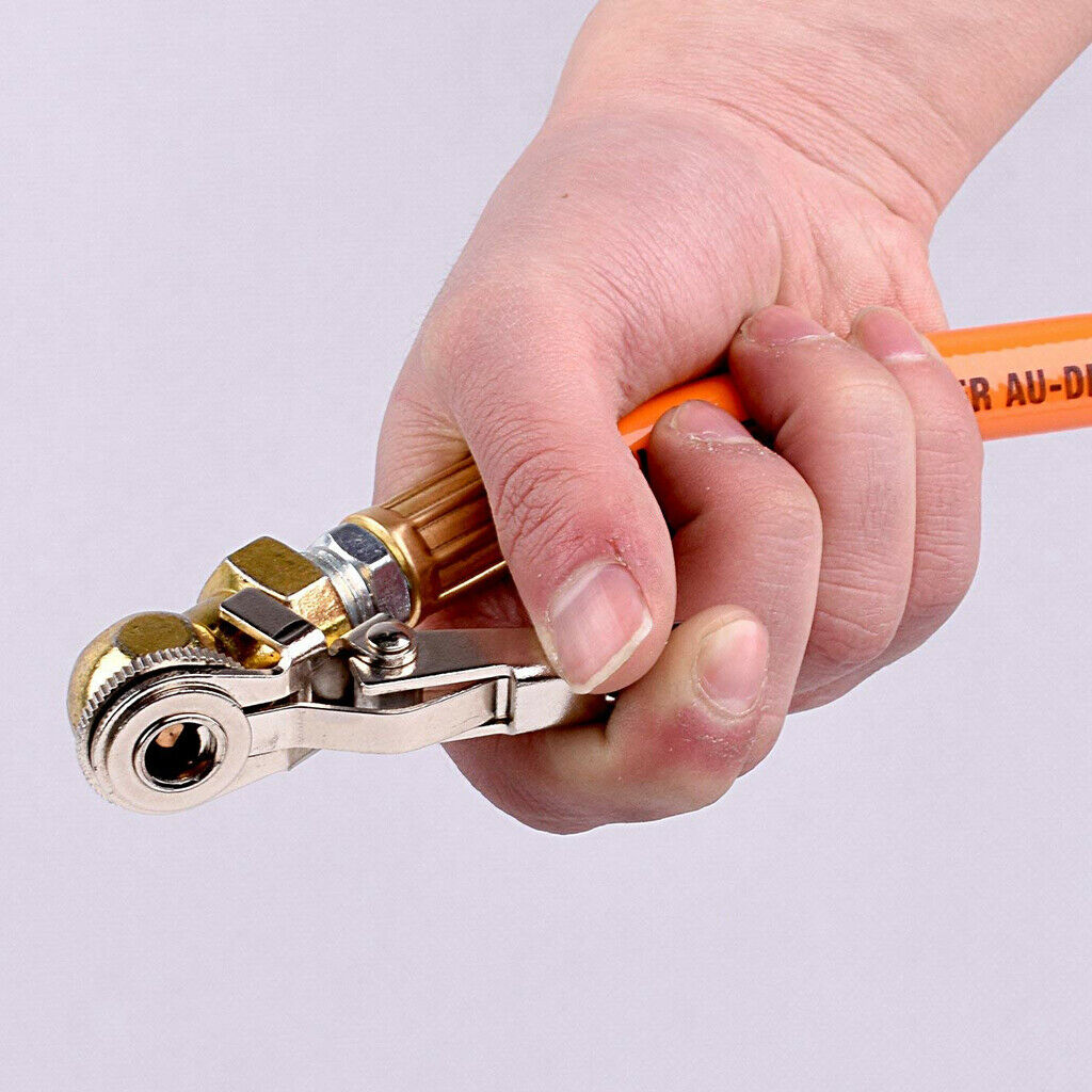 Durable 1/4in Ball Foot Air Chuck Car Tire Hose Tool Clip-on Air Chuck