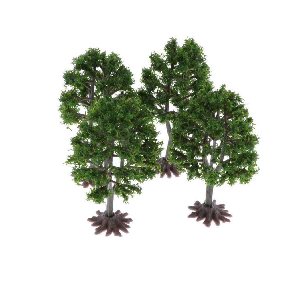 4 Pieces Greenery Tree Design Diorama Landscape Building Accessories