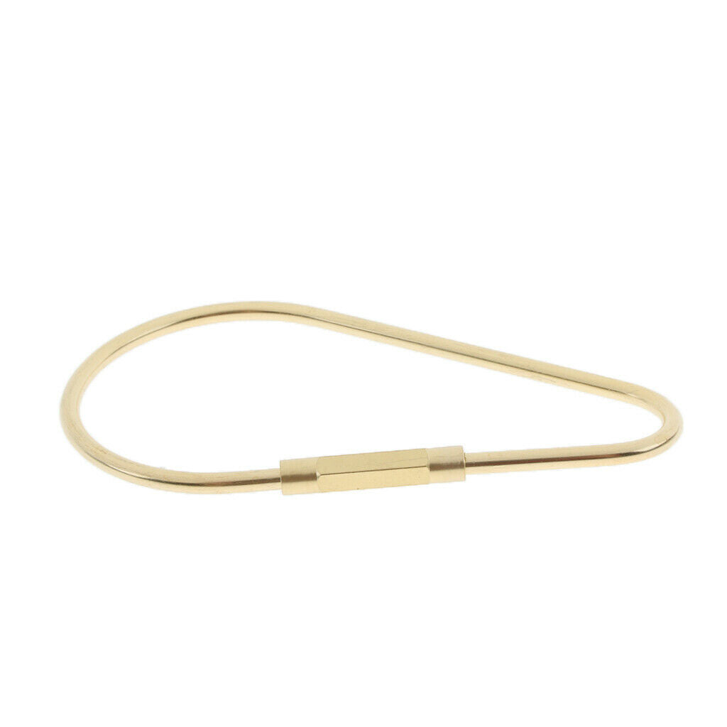 Durable Brass Screw Lock Keychain Ring Clip Carabiner Keychain Hook Clasp