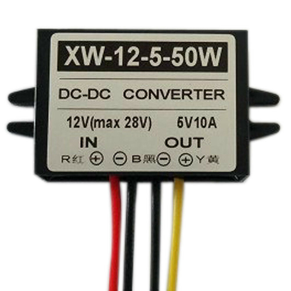 Waterproof DC12V To DC5V 10A 50W Step Down Power Supply Converter Regulator