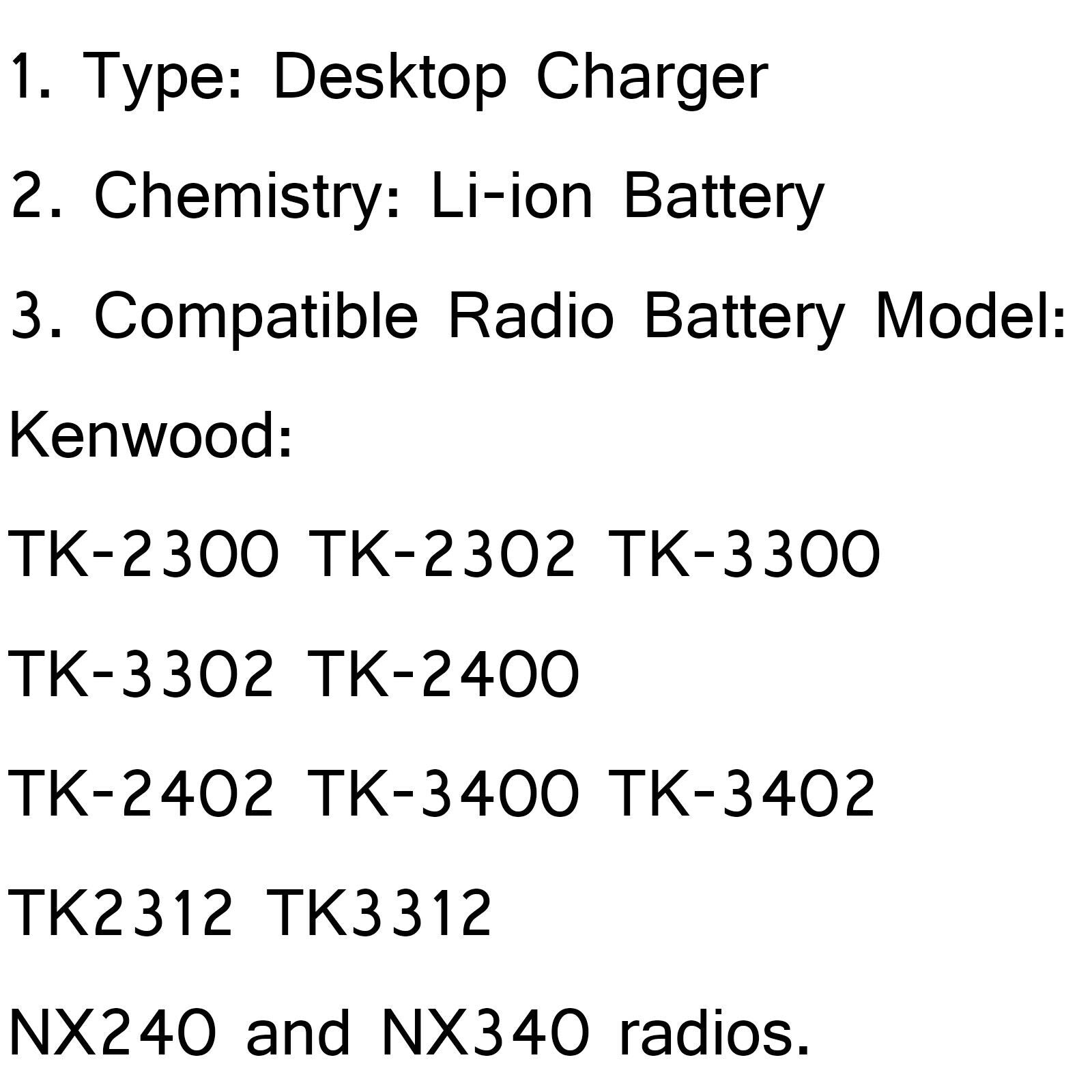 1X KSC-35S Desktop Rapid Charger For Kenwood KNB-45L TK3400 TK2400 TK2402 2300 P