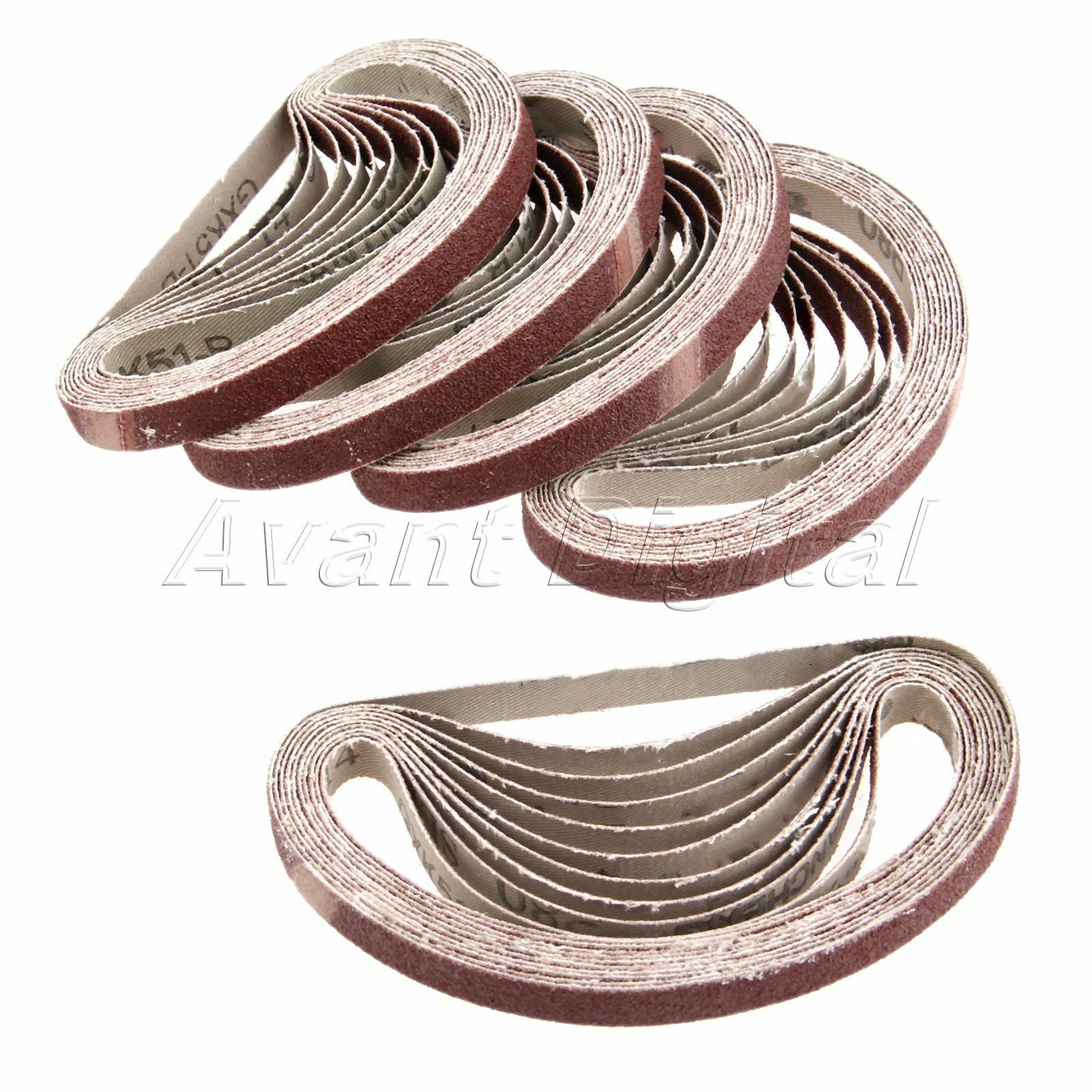 50pcs 80# Grit Sharpening Belts Polishing Abrasive Sanding Paper For Belt Sander