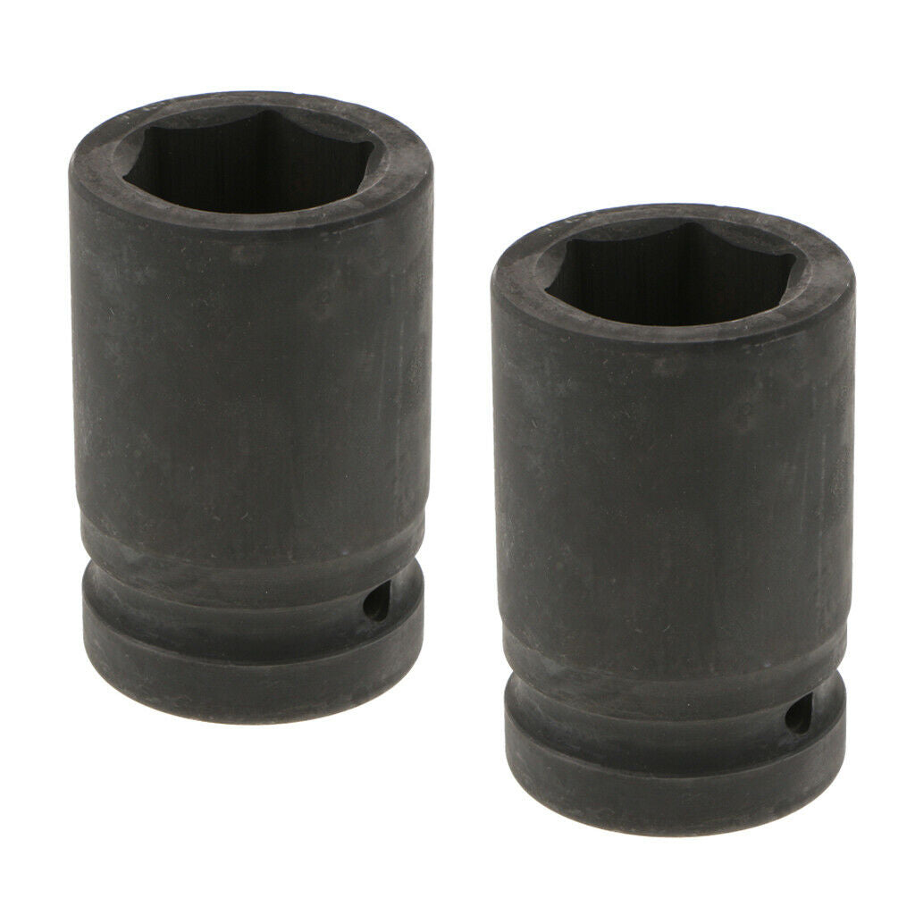 2pcs 6 Point Deep Impact Socket Square Drive Hand Ratchet 1inch 80x33x26mm