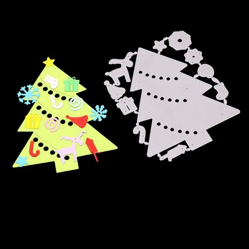 Christmas Tree Elk Metal Cutting Dies Stencil DIY Scrapbooking Album Paper Card
