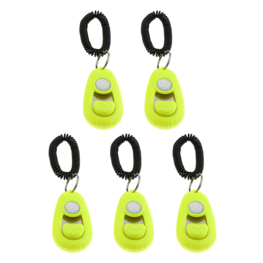 Pet Tainer Whistle Easy Puppy Training Obedience Agility Keyring Yellow